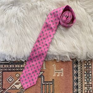 Brooks Brothers Pink Silk Palm Trees Tie